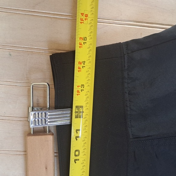 Mossimo Black Satin A-Line Fit & Flare Side Zip Classic Flowy Modest Midi Skirt - Picture 8 of 9